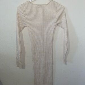 Cream sweater Midi dress